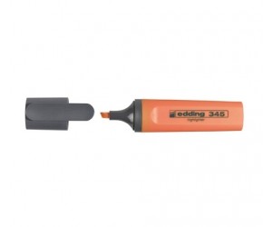 Teksta marķieris Edding 345, 1-5mm, nošķelts, oranžs Teksta marķieris Edding 345, 1-5mm, nošķelts, oranžs
