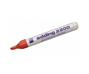 Permanents marķieris Edding 2200C, 1-5mm, nošķelts, sarkans Permanents marķieris Edding 2200C, 1-5mm, nošķelts, sarkans