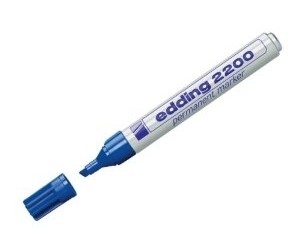 Permanents marķieris Edding 2200C, 1-5mm, nošķelts, zils Permanents marķieris Edding 2200C, 1-5mm, nošķelts, zils