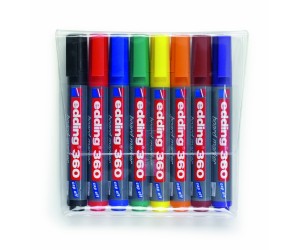 Tāfeles marķieru komplekts Edding E360, 1.5-3mm, koniski, 8 krāsas Tāfeles marķieru komplekts Edding E360, 1.5-3mm, koniski, 8 krāsas