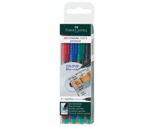 Permanentu marķieru komplekts Faber-Castell Multimark S, 0.4mm, 4gab/iep Permanentu marķieru komplekts Faber-Castell Multimark S, 0.4mm, 4gab/iep