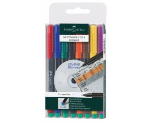 Permanentu marķieru komplekts Faber-Castell Multimark S, 0.4mm, 8gab/iep Permanentu marķieru komplekts Faber-Castell Multimark S, 0.4mm, 8gab/iep