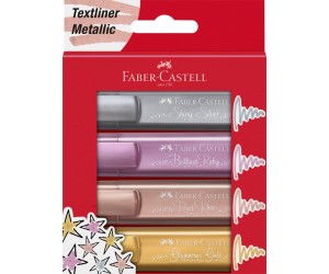 Teksta marķieru komplekts Faber-Castell 1-5mm, nošķelts, 4 metāliskas krāsas Teksta marķieru komplekts Faber-Castell 1-5mm, nošķelts, 4 metāliskas krāsas