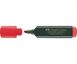 Teksta marķieris Faber Castell 1.2-5mm, nošķelts, sarkans Teksta marķieris Faber Castell 1.2-5mm, nošķelts, sarkans
