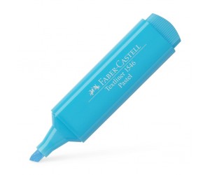 Teksta marķieris Faber-Castell 1546 pastel 1-5mm, nošķelts, gaiši zils Teksta marķieris Faber-Castell 1546 pastel 1-5mm, nošķelts, gaiši zils