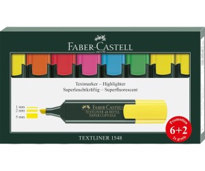 Teksta marķieru komplekts Faber-Castell 1-5mm, nošķelts,8 krāsas Teksta marķieru komplekts Faber-Castell 1-5mm, nošķelts,8 krāsas