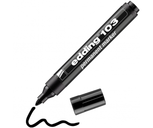 Permanents marķieris Edding 103, 1.5-3mm, melns Permanents marķieris Edding 103, 1.5-3mm, melns