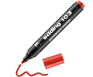 Permanents marķieris Edding 103, 1.5-3mm, sarkans Permanents marķieris Edding 103, 1.5-3mm, sarkans