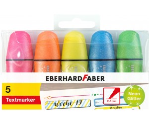 Teksta marķieru komplekts EberhardFaber Mini 2-5mm, nošķelts, 5 krāsas Teksta marķieru komplekts EberhardFaber Mini 2-5mm, nošķelts, 5 krāsas