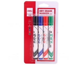 Tāfeles marķieru komplekts Deli U001, 2mm, koniski, 4 krāsas Tāfeles marķieru komplekts Deli U001, 2mm, koniski, 4 krāsas