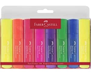 Teksta marķieru komplekts Faber-Castell Superflourescent 1-5mm, nošķelti 8 krāsas Teksta marķieru komplekts Faber-Castell Superflourescent 1-5mm, nošķelti 8 krāsas
