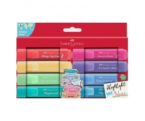 Teksta marķieru komplekts Faber-Castell Pastel 1-5mm, nošķelts, 8 krāsas Teksta marķieru komplekts Faber-Castell Pastel 1-5mm, nošķelts, 8 krāsas