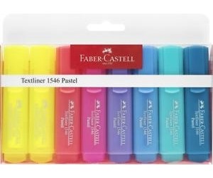 Teksta marķieru komplekts Faber-Castell pastel 1-5mm, nošķelts, 8 krāsas Teksta marķieru komplekts Faber-Castell pastel 1-5mm, nošķelts, 8 krāsas