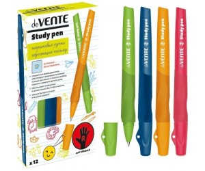 Lodīšu pildspalva deVente, 0.7mm, asorti korpuss, zila