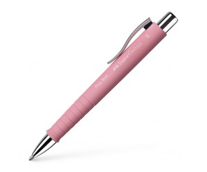 Lodīšu pildspalva Faber-Castell PolyBall XB 0,6 mm, rozā korpuss, zila tinte