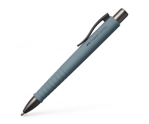 Lodīšu pildspalva Faber-Castell PolyBall XB 0.6mm zila, pelēks korpuss