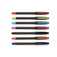 Lodīšu pildspalva Cello Maxriter XS, 0.7mm, asorti korpuss, zila