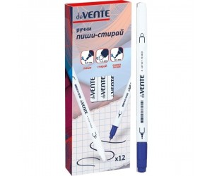 Flomastertipa pildspalva deVente divpusēja, 0,5mm un 3mm, izdzēšama, zila Flomastertipa pildspalva deVente divpusēja, 0,5mm un 3mm, izdzēšama, zila