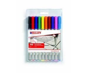 Flomāstertipa pildspalvu komplekts Edding 89 EF, 10 krāsas Flomāstertipa pildspalvu komplekts Edding 89 EF, 10 krāsas