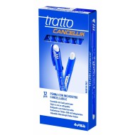 Lodīšu pildspalva Tratto Cancellik, 0.4mm, izdzēšama, zila