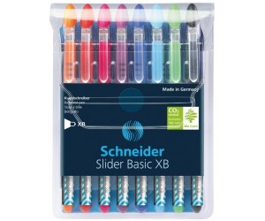 Lodīšu pildspalvu komplekts Schnieider Slider XB, 8 krāsas