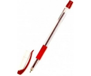 Lodīšu pildspalva Cello Slimo Grip, 0.6mm, sarkana