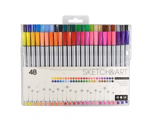 Flomāstertipa pildspalvu komplekts BrunoVisconti, 0,4mm, 48krāsas Flomāstertipa pildspalvu komplekts BrunoVisconti, 0,4mm, 48krāsas