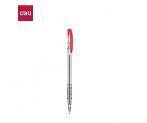 Lodīšu pildspalva Deli Q2, 0.7mm, sarkana