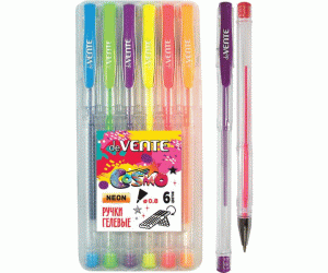 Gēla pildspalvu komplekts Cosmo Fluo 0.8mm 6 neona krāsas