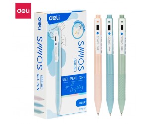 Gēla pildspalva Deli SMMOS, 0.5mm, zila, asorti korpuss