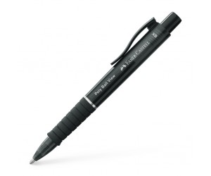 Lodīšu pildspalva Faber-Castell PolyBall View XB, melna