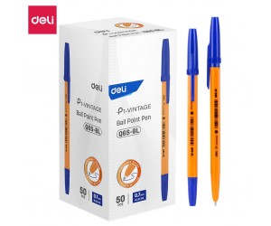 Lodīšu pildspalva Deli P1-Vintage 0.7mm, zila