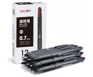 Lodīšu pildspalva Deli 4Colour, 0.7mm, 4 in 1