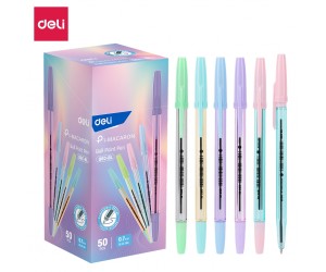 Lodīšu pildspalva Deli P1-Macaron, 0.7mm, zila