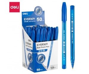 Lodīšu pildspalva Deli Q19 1.0mm, zila