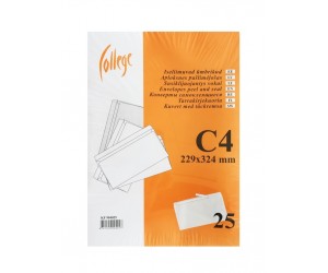 Pašlīmējošās aploksnes College HK, C4, 229x324mm, 25gab/iep, baltas