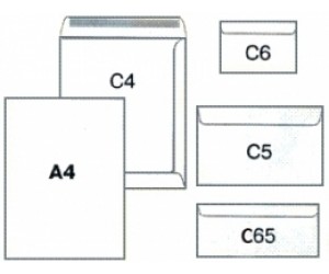 Pašlīmējošās aploksnes College, C6, 114x162mm, 25gab/iep, baltas