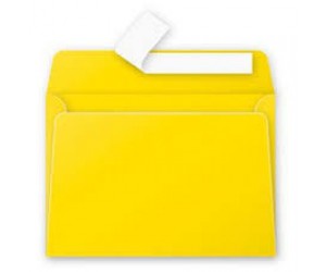 Pašlīmējoša aploksne, C6, 114x162mm, 1gab, dzeltena