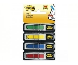 Indeksi -bultas Post-it 12x43mm, 24gabx4krāsas