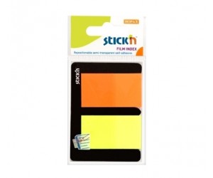 Indeksi StickN, 45x25mm, 25gabx2, neona krāsas