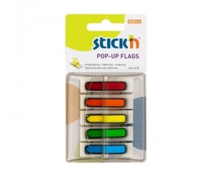 *Indeksi - bultas ar turētāju StickN, 45x12mm, 30gab.x5neona krāsas