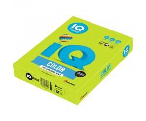 Krāsains papīrs IQ, A4, 80g/m², 500lpp/iep, LG46 laima zaļš