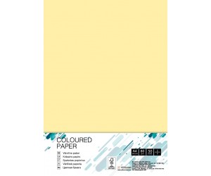 Krāsains papīrs College A4, 80g/m², 50 loksnes, Yellow YE23
