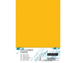 Krāsains papīrs College A4, 80g/m², 50 loksnes, Sun Yellow SY40