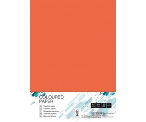 Krāsains papīrs College A4, 80g/m², 50 loksnes, Orange OR43