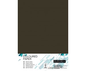 Krāsains papīrs College A4, 80g/m², 50 loksnes, B100 melns