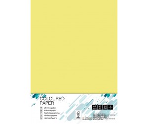 Krāsains papīrs College A4, 80g/m², 50 loksnes, Lemon Yellow ZG34