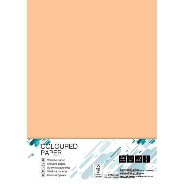 *Krāsains papīrs College A4, 80g/m², 50 loksnes, Gold GO22