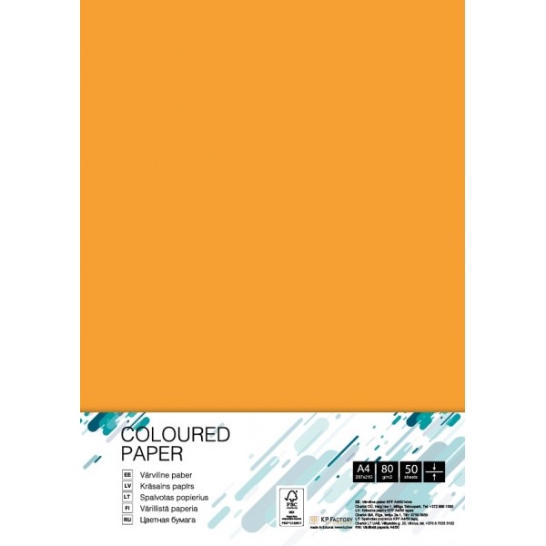 *Krāsains papīrs College A4, 80g/m², 50 loksnes, Old Gold AG10