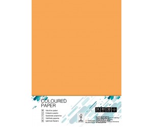 *Krāsains papīrs College A4, 80g/m², 50 loksnes, Neon Orange